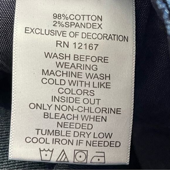 Laurie Felt 16 Embroidered Boot Cut Dark Blue Embroidered Flare Jeans NWOT - Picture 5 of 5